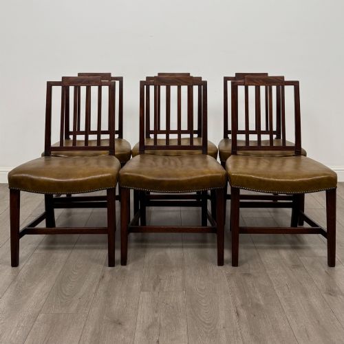 Antique 18th Century Set of 6 Mahogany Dining Chairs