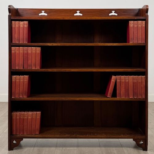 Antique 20th Century Arts & Crafts Open Bookcase in Walnut
