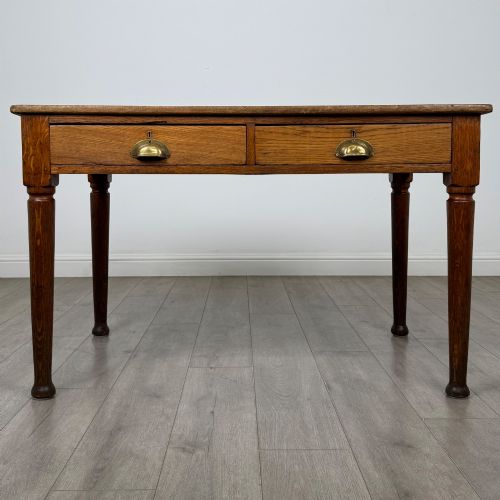 Antique 20th Century Arts & Crafts Writing Table in Oak