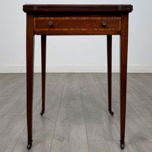 Antique 20th Century Edwardian Envelope Card Table in Mahogany