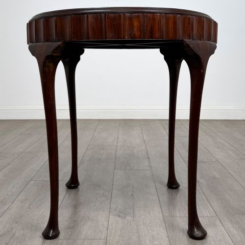 Antique 20th Century Round Edwardian Side Table in Mahogany