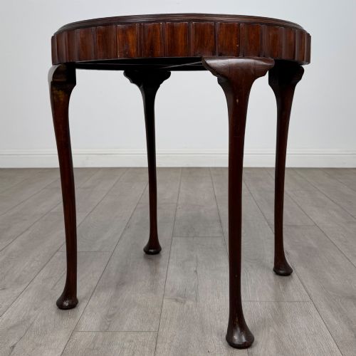 fig 1. Antique 20th Century Round Edwardian Side Table In Mahogany