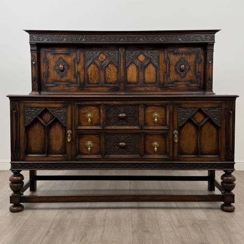 Antique 20th Century Jacobean Style Sideboard in Oak