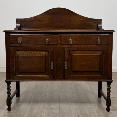 Antique 20th Century Edwardian Barley Twist Sideboard in Oak