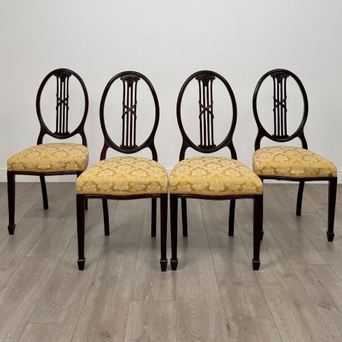 Antique 20th Century Set of 4 Dining Chairs in Mahogany