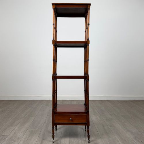 Antique 20th Century Open Bookcase in Mahogany