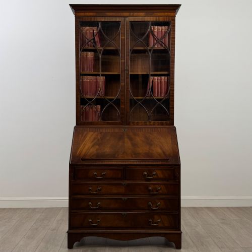 Antique 20th Century Bureau Bookcase in Mahogany