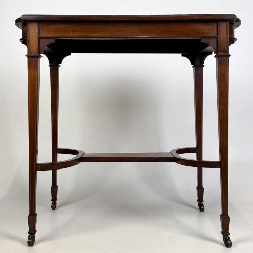 Antique 20th Century Inlaid Side Table in Mahogany