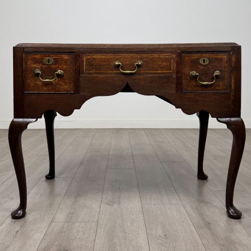 Antique 18th Century Good Quality Georgian Side Table In Oak