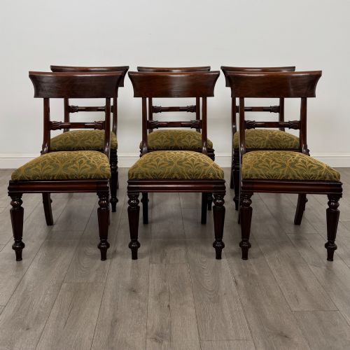 Antique 19th Century Set of 6 William IV Dining Chairs in Mahogany