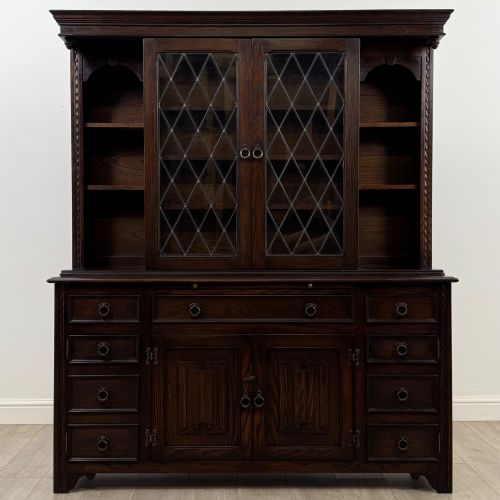 Antique 20th Century Unique Display Cabinet in Oak