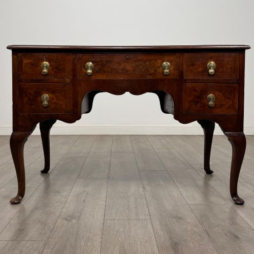 Antique 19th Century Victorian Writing Table in Burr Walnut