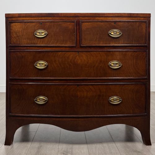 Antique 18th Century Georgian Bow Front Chest of Drawers