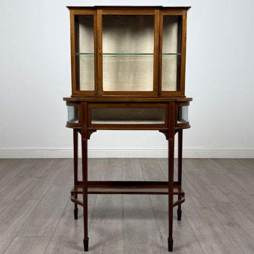 Antique 20th Century Edwardian Display Cabinet in Mahogany
