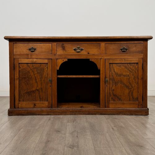 Antique 19th Century Farmhouse Dresser Base in Pine