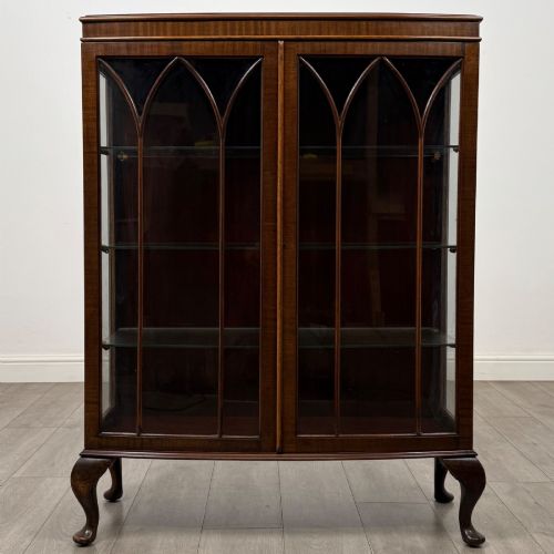 Antique 20th Century Edwardian Display Cabinet in Mahogany