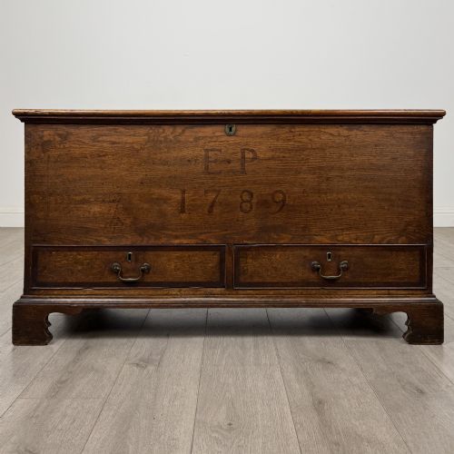 Antique 18th Century Georgian Mule Chest in Golden Oak