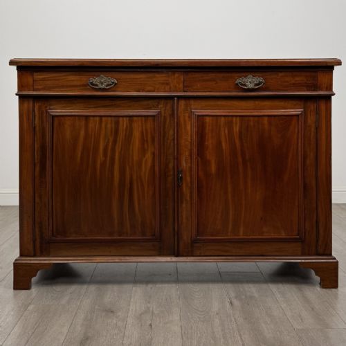 Antique Victorian Mahogany Cupboard | Bracket Feet | Af-6579