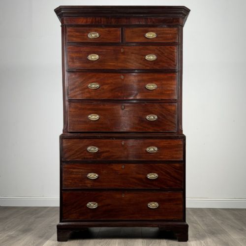 Antique Georgian Mahogany Chest On Chest | 18th Century 