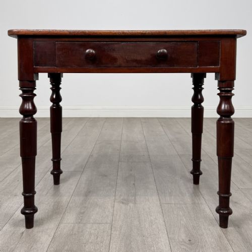 Antique Victorian Mahogany Writing Table | Turned Legs