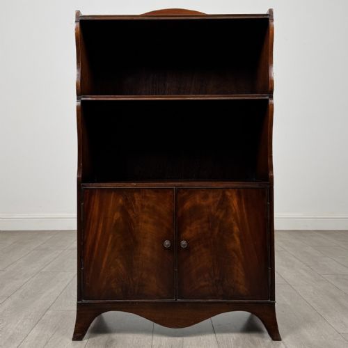 Antique Mahogany Open Bookcase | Raised Gallery
