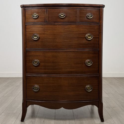 Antique Mahogany Chest of Drawers | Brass Handles