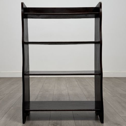 Antique Edwardian Oak Open Bookcase | Three Shelves
