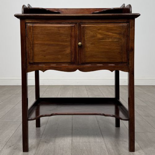 Antique Edwardian Mahogany Cupboard | Marble Top