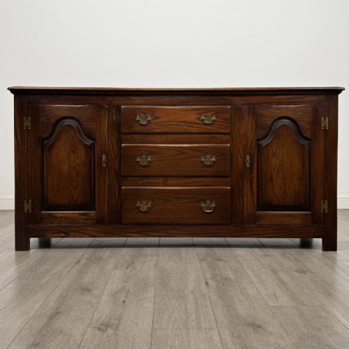 Antique Oak Sideboard | Brass Handles