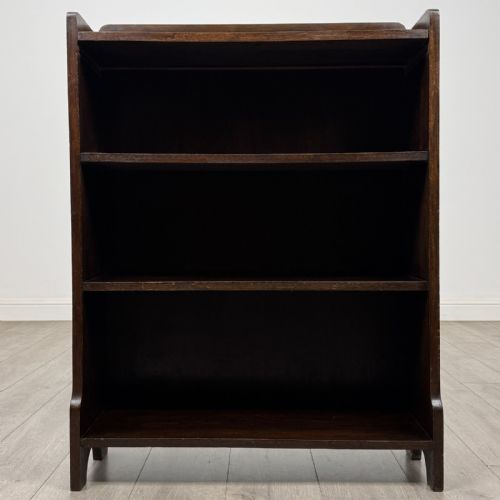 Antique Edwardian Oak Open Bookcase | Two Shelves