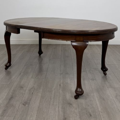 Antique Edwardian Mahogany Extending Dining Table | Oval Top