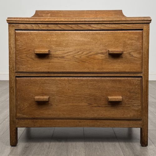 Antique Small Golden Oak Chest of Drawers | Raised Gallery