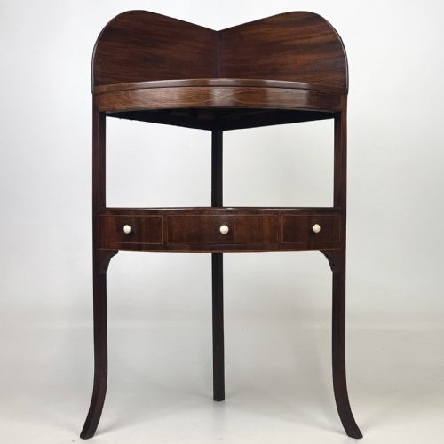Antique Georgian Style Mahogany Corner Stand | Raised Gallery
