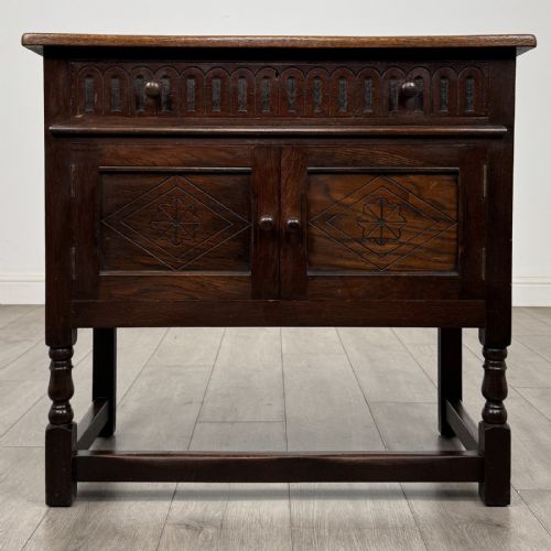 Antique Oak Cupboard | Fitted Drawer