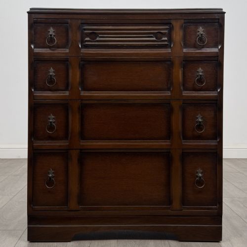 Antique 20th Century Oak Chest of Drawers | Raised Gallery