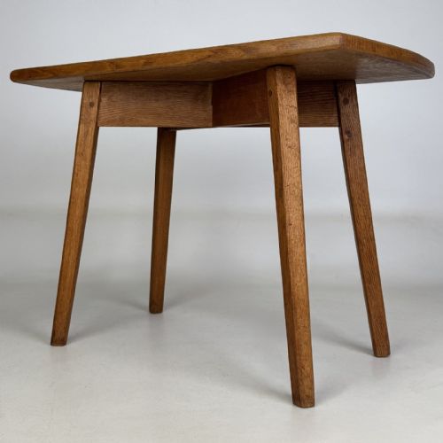 fig 1. Vintage 20th Century Golden Oak Coffee Table | Splayed Legs