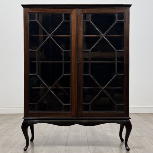 Antique Edwardian Mahogany Display Cabinet | China Cabinet