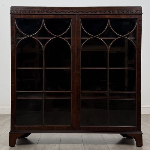 Antique Edwardian Mahogany Display Cabinet | Glazed China Cabinet