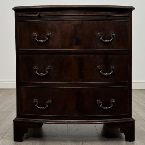 Antique Small 20th Century Mahogany Chest of Drawers | Bow Front