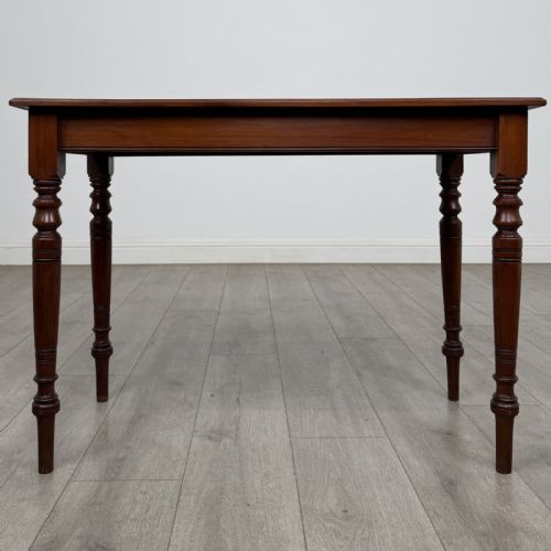 Antique Edwardian Walnut Side Table | Reeded Turned Legs