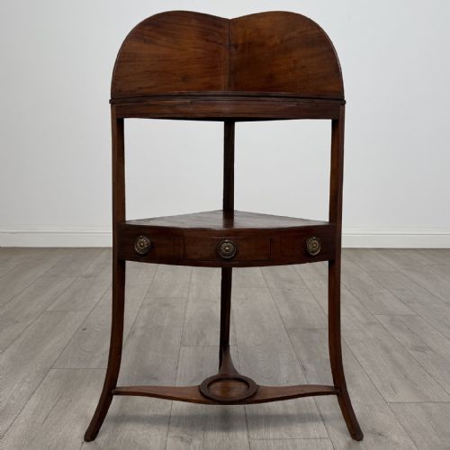 Antique Georgian Style Mahogany Corner Stand | Raised Gallery