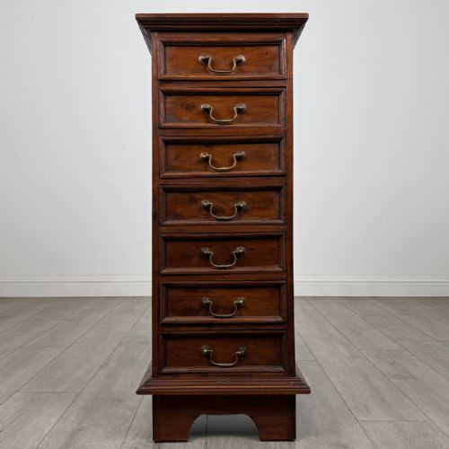 Antique Narrow Mahogany Chest of Drawers | 20th Century
