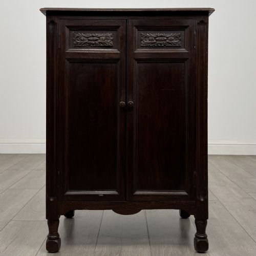 Antique Edwardian Oak Cupboard | Fitted Interior