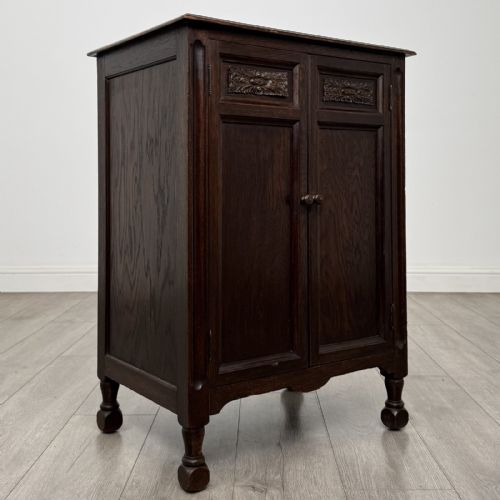 fig 7. Antique Edwardian Oak Cupboard | Fitted Interior