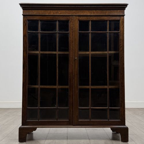 Antique Georgian Style Oak Display Cabinet | China Cabinet