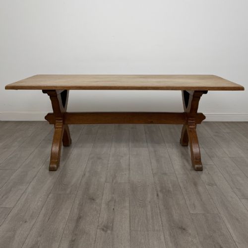 Antique Large 20th Century Oak Dining Table | Seats Eight