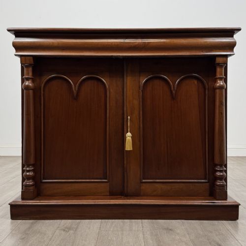Antique Victorian Mahogany Side Cabinet | Secret Drawer