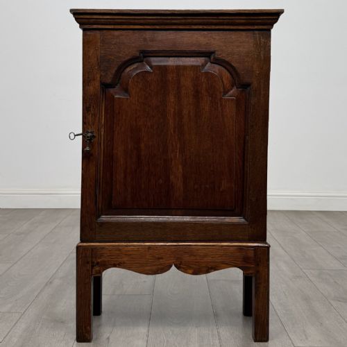 Antique Small Georgian Oak Spice Cupboard | Fitted Interior
