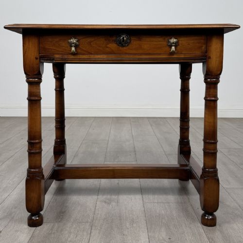 Vintage 20th Century Fruitwood Lamp Table | 17th Century Style