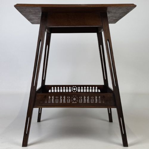 Antique Edwardian Inlaid Mahogany Lamp Table | Fretwork Gallery